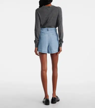 7 For All Mankind Hana pleated denim shorts | Thumbnail 5