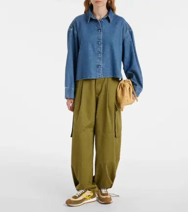 7 For All Mankind Nina cropped denim shirt | Thumbnail 2