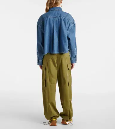 7 For All Mankind Nina cropped denim shirt | Thumbnail 3