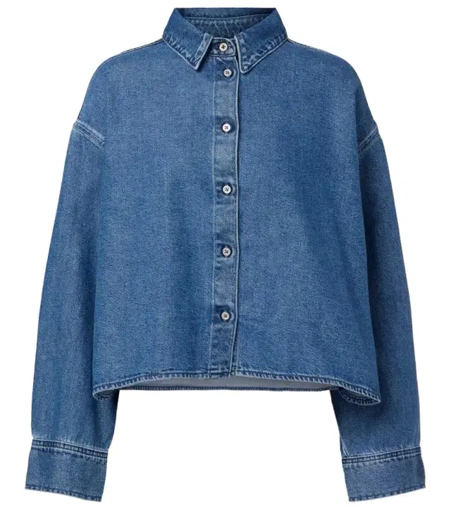 7 For All Mankind Nina cropped denim shirt
