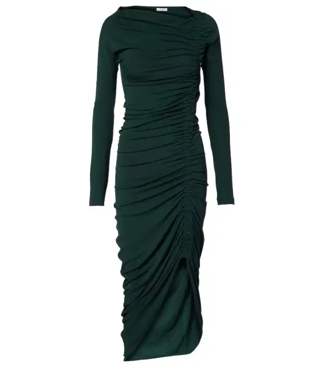 Ferragamo Gathered jersey midi dress