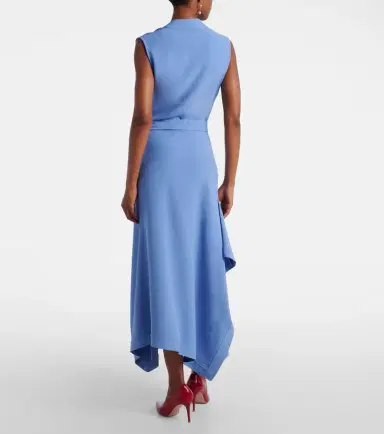 Ferragamo Gancini draped asymmetric cady maxi dress | Thumbnail 5 Ferragamo Gancini draped asymmetric cady maxi dress | Thumbnail 5