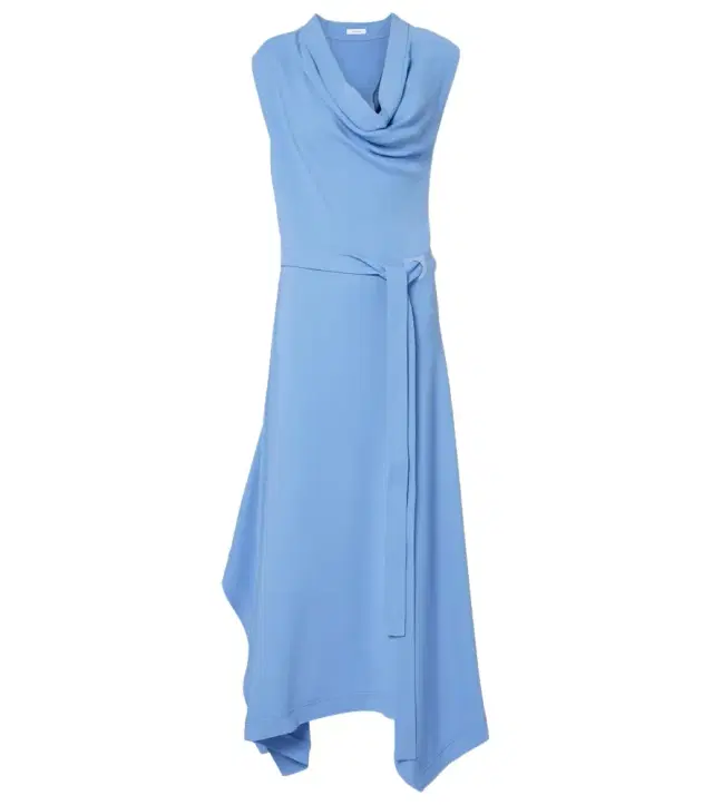 Ferragamo Gancini draped asymmetric cady maxi dress