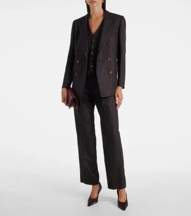 Blaze Milano Blazé Milano Fox wool and cashmere straight pants | Thumbnail 2