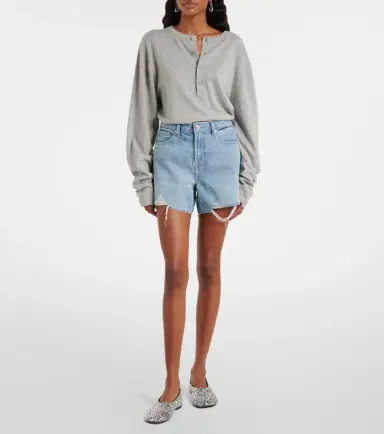 7 For All Mankind Monroe distressed denim shorts | Thumbnail 6 7 For All Mankind Monroe distressed denim shorts | Thumbnail 6