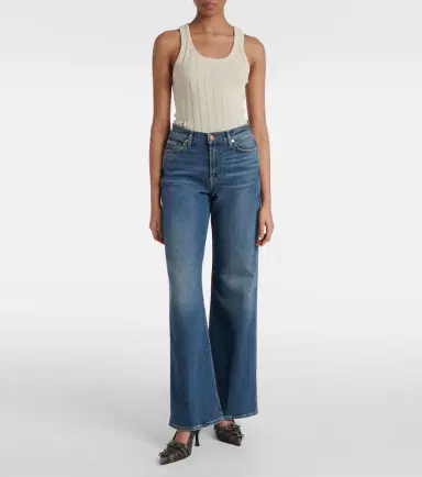 7 For All Mankind Lotta high-rise wide-leg jeans | Thumbnail 3