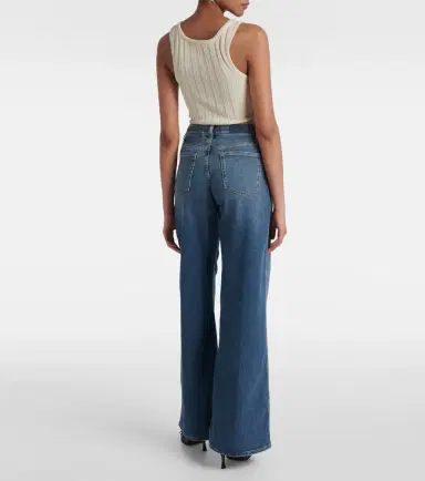 7 For All Mankind Lotta high-rise wide-leg jeans | Thumbnail 7