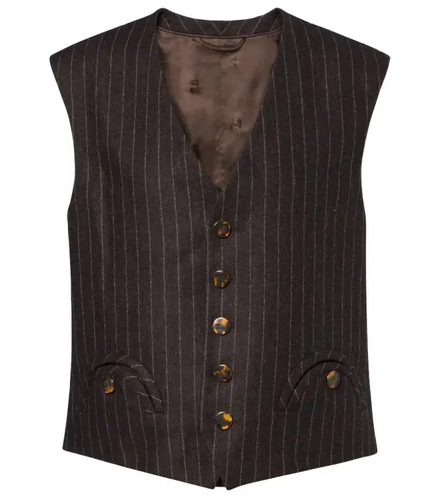 Blaze Milano Blazé Milano Feral pinstripe wool and cashmere vest