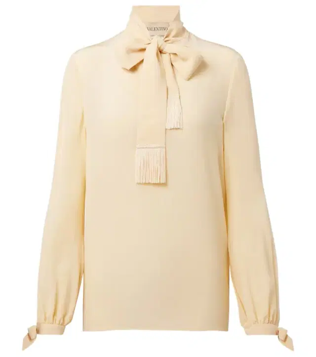 Valentino Bow-detail silk crêpe blouse
