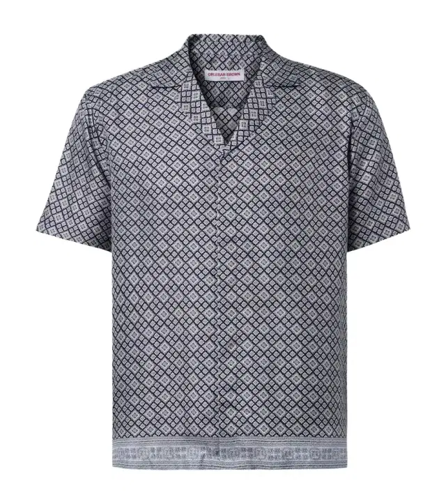 Orlebar Brown Maitan printed silk blowing shirt