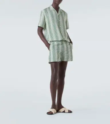 Orlebar Brown Hibbert striped bowling shirt | Thumbnail 4 Orlebar Brown Hibbert striped bowling shirt | Thumbnail 4
