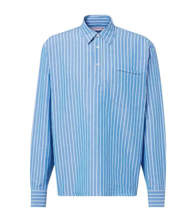 Orlebar Brown Striped linen and cotton shirt