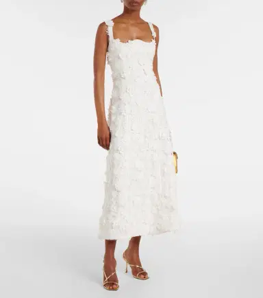 Leo Lin Odette floral-appliqué lace cocktail dress | Thumbnail 2