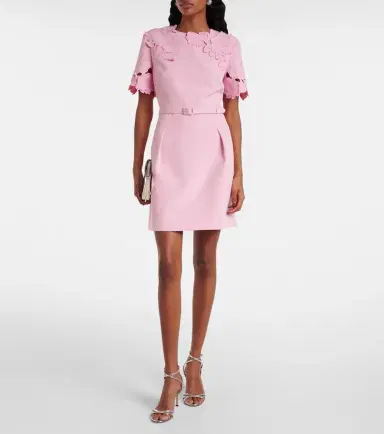 Leo Lin Aurelie floral-appliqué minidress | Thumbnail 4
