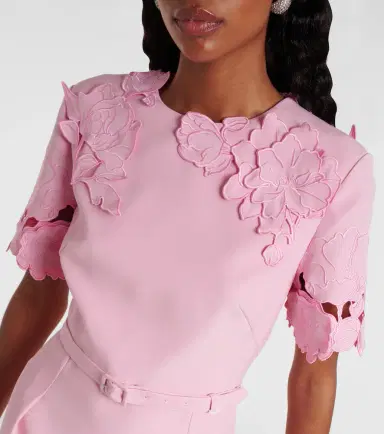 Leo Lin Aurelie floral-appliqué minidress | Thumbnail 5