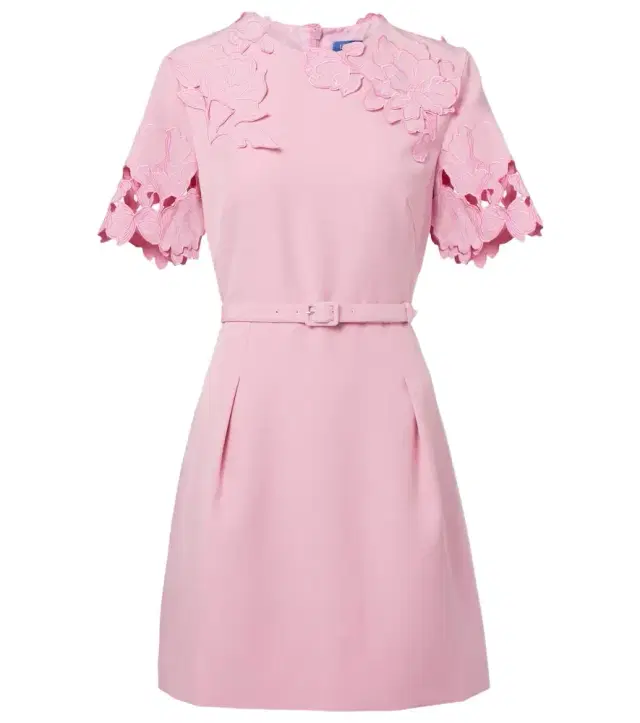 Aurelie floral-appliqué minidress