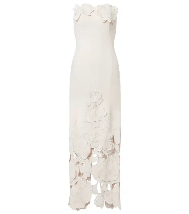 Rayna floral-appliqué crêpe maxi dress