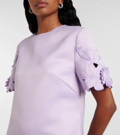 Leo Lin Aurie floral-appliqué minidress | Thumbnail 3