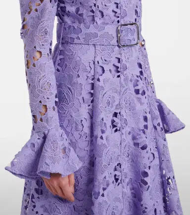 Leo Lin Aliyah floral ruffled lace midi dress | Thumbnail 4