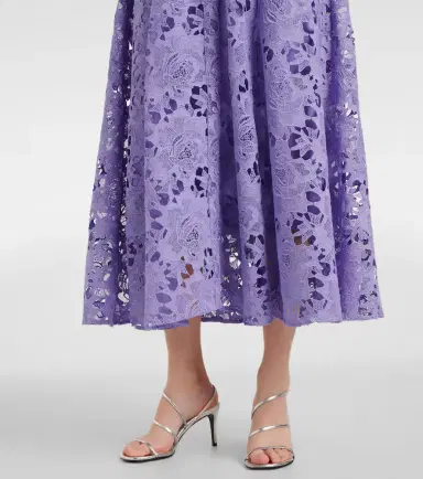 Leo Lin Aliyah floral ruffled lace midi dress | Thumbnail 5