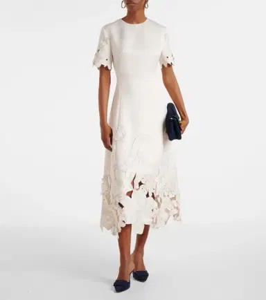 Leo Lin Caroline floral-appliqué midi dress | Thumbnail 2