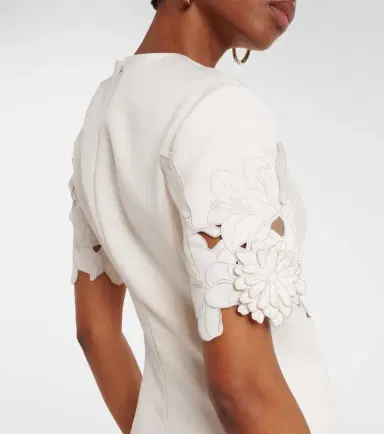 Leo Lin Caroline floral-appliqué midi dress | Thumbnail 5