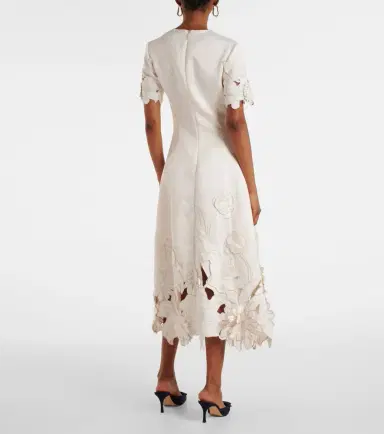 Leo Lin Caroline floral-appliqué midi dress | Thumbnail 6