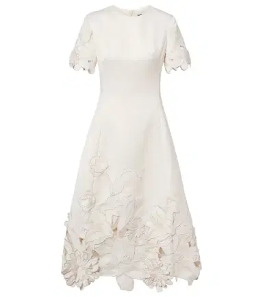 Leo Lin Caroline floral-appliqué midi dress | Thumbnail 1