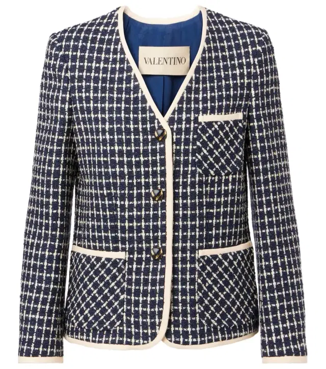 Valentino Wool and cotton-blend bouclé jacket