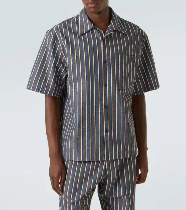 Bottega Veneta Striped cotton-blend wide-leg pants | Thumbnail 5