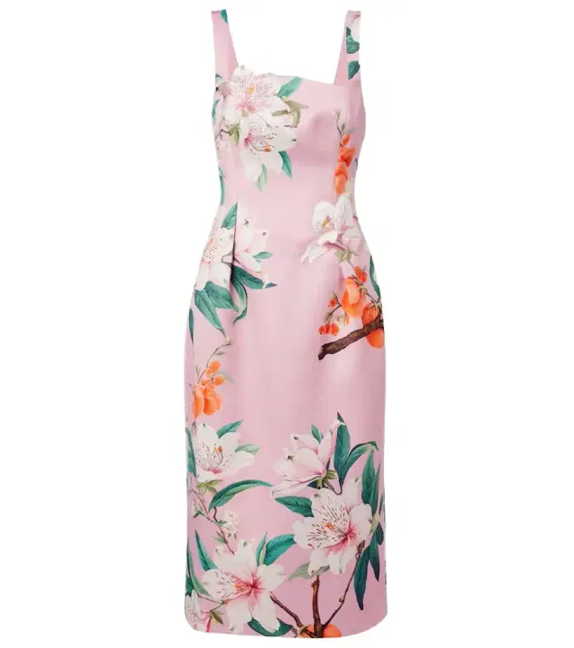 Larissa floral satin midi dress