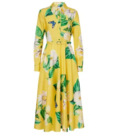 Leo Lin Zara floral cotton shirt dress | Thumbnail 1