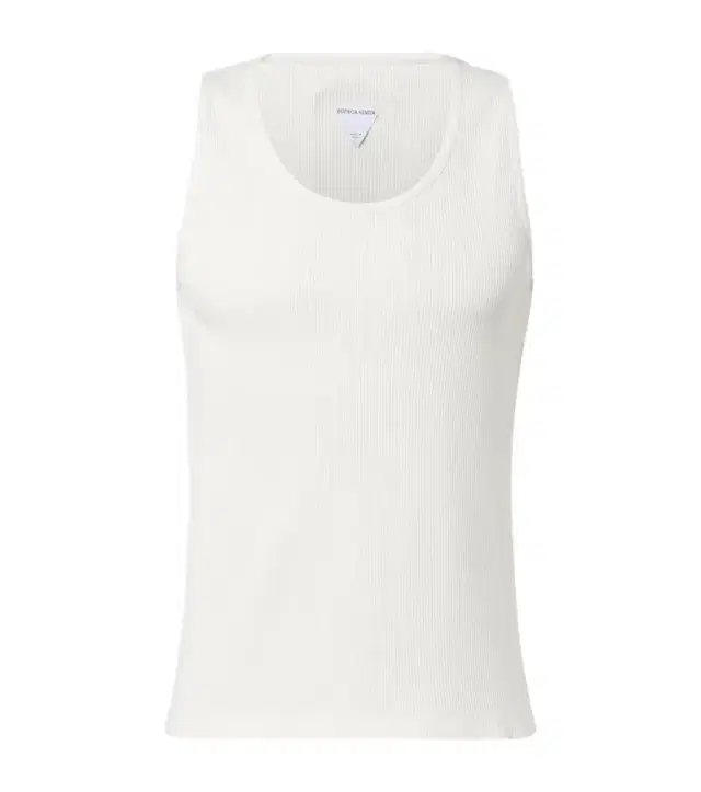 Cotton-blend jersey tank top