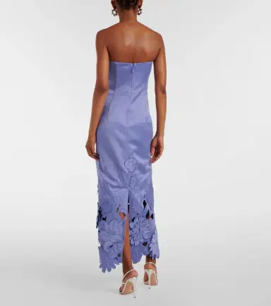 Leo Lin Rayna floral-appliqué satin maxi dress | Thumbnail 4
