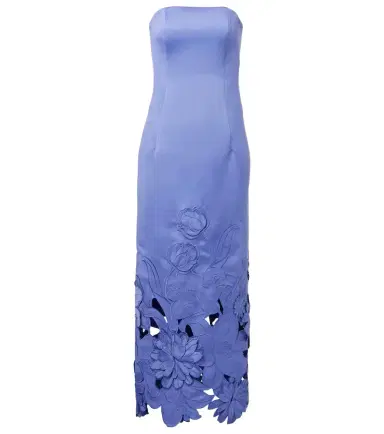 Leo Lin Rayna floral-appliqué satin maxi dress | Thumbnail 1
