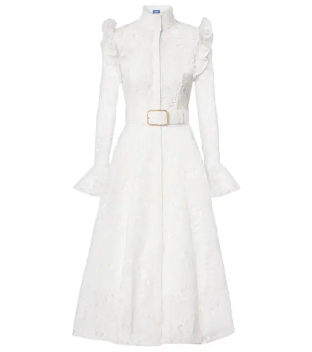 Aliyah belted lace midi dress
