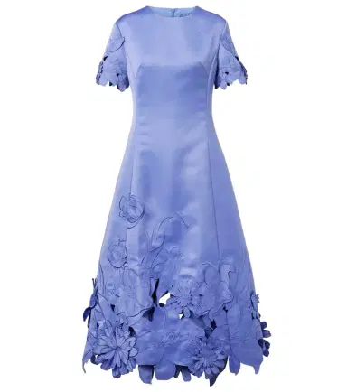 Leo Lin Caroline floral-appliqué satin midi dress | Thumbnail 1