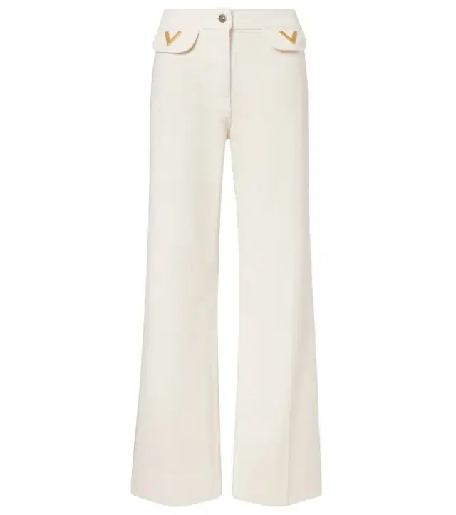 Valentino VGold mid-rise wide-leg jeans