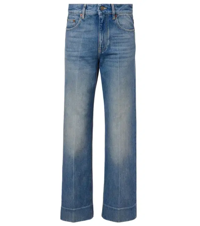 Valentino Faded wide-leg jeans