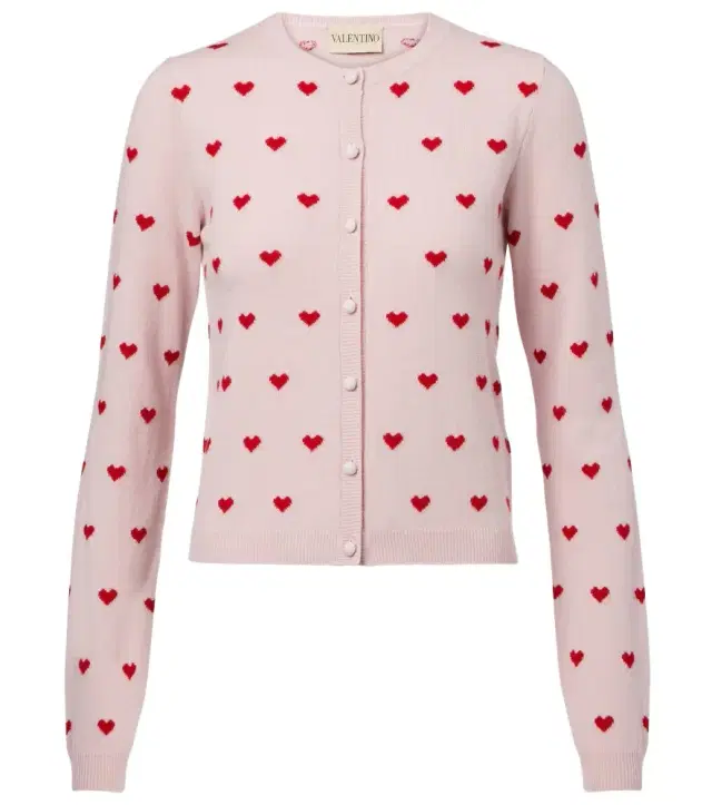 Valentino Jacquard virgin wool cardigan