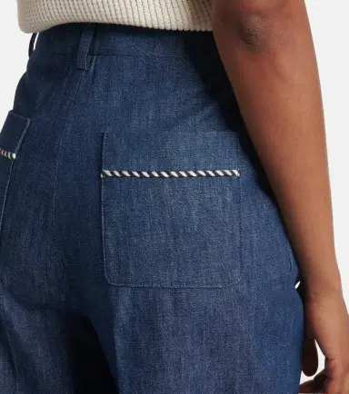 Valentino Chambray straight pants | Thumbnail 4 Valentino Chambray straight pants | Thumbnail 4