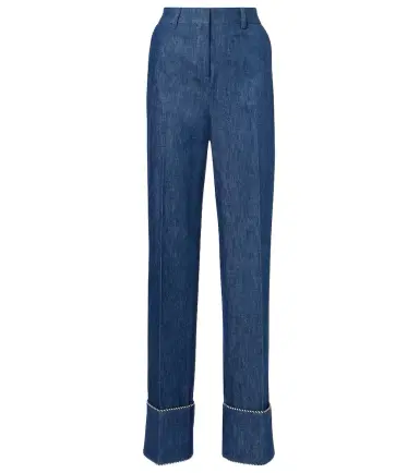 Valentino Chambray straight pants | Thumbnail 1 Valentino Chambray straight pants | Thumbnail 1
