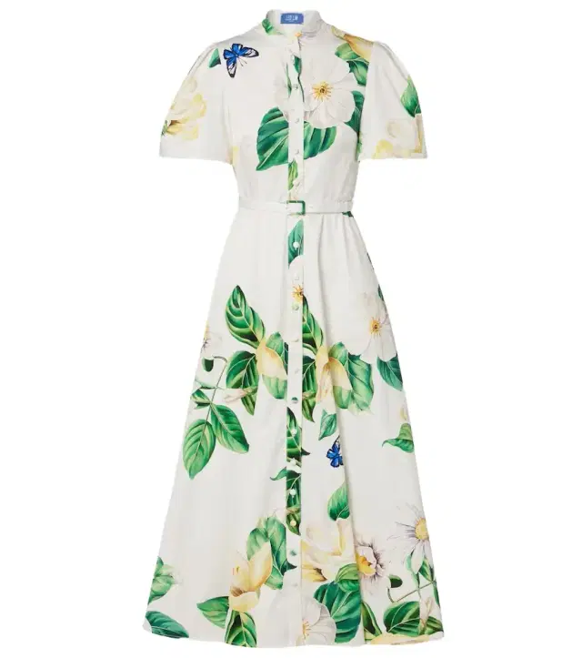 Bianca floral cotton shirt dress