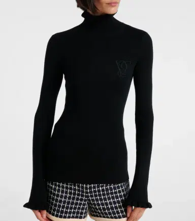 Valentino Ruffled virgin wool sweater | Thumbnail 5