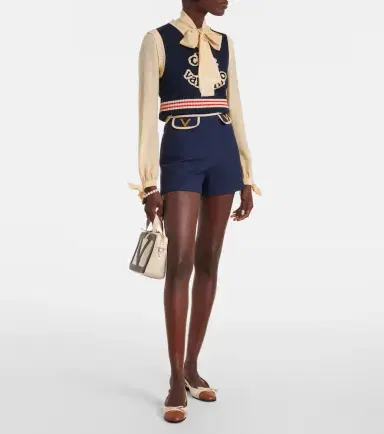 Valentino Crepe Couture VGold high-rise shorts | Thumbnail 4