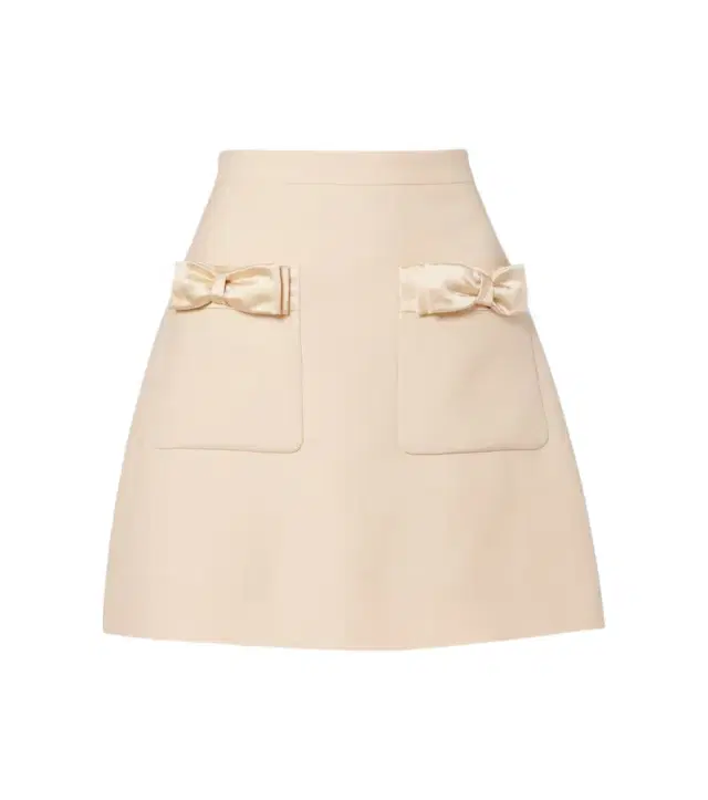 Valentino Crepe Couture bow-detail miniskirt