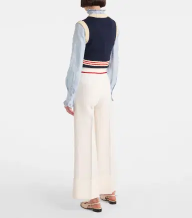 Valentino Crêpe Couture wide-leg pants | Thumbnail 4