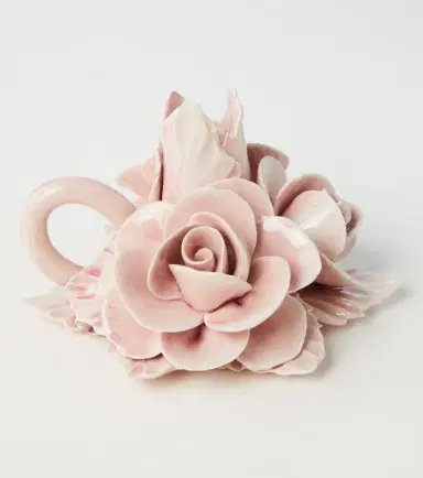 Bitossi Set of 2 floral ceramic candleholders | Thumbnail 2