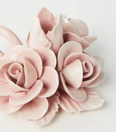 Bitossi Set of 2 floral ceramic candleholders | Thumbnail 3
