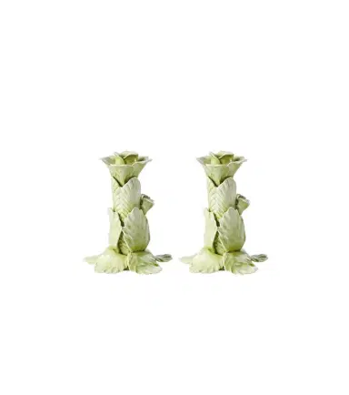 Bitossi Set of 2 floral ceramic candleholders | Thumbnail 1